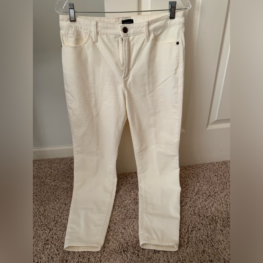 Talbot’s petite cream corduroy pants.